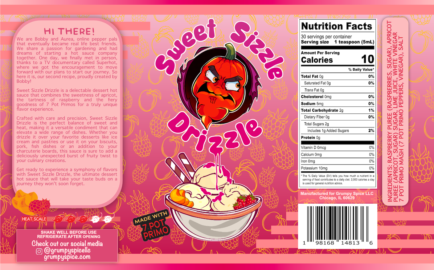 SWEET SIZZLE DRIZZLE HOT SAUCE